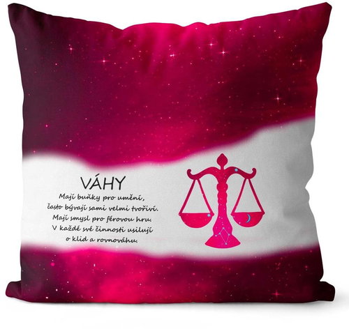 Impar pillow Libra (23.9. - 22.10. ) - red - Pillow - Main image