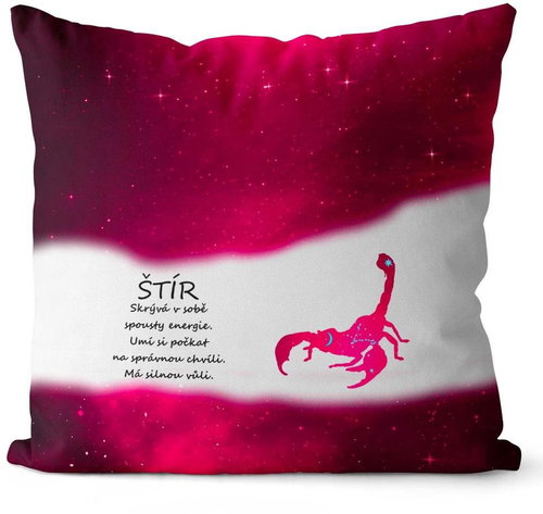 Impar pillow Scorpio (23.10. - 22.11. ) - red - Pillow - Main image