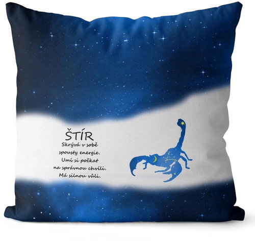 Impar pillow Scorpio (23.10. - 22.11. ) - blue - Pillow - Main image