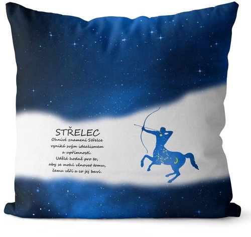 Impar Sagittarius pillow (23.11. - 21.12. ) - blue - Pillow - Main image