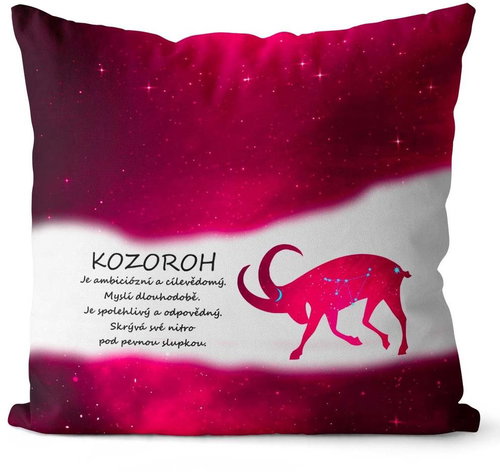 Impar cushion Capricorn (22.12. - 20.1. ) - red - Pillow - Main image