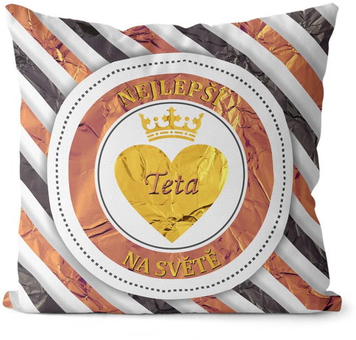 Impar pillow The best aunt - striped - Pillow - Main image