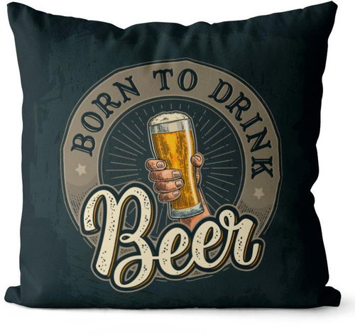 Impar pillow Born to drink beer - Pillow - Main image