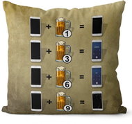 Impar pillow Beer and phone - Pillow