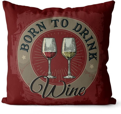 Impar pillow Born to drink wine - Pillow - Main image