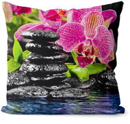 Impar Pillow Orchid with black stones - Pillow