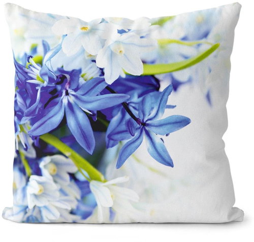 Impar Pillow Blue and white flowers - Pillow - Main image
