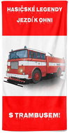 Impar osuška 70 × 140 cm Hasičské legendy – Trambus - Bath Towel