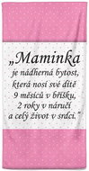 Impar osuška 70 × 140 cm Maminka – život v srdci - Bath Towel