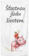Impar osuška 70 × 140 cm Šťastnou jízdu životem - Bath Towel