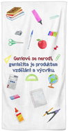 Impar osuška Géniové se nerodí – 100 × 170 cm - Bath Towel