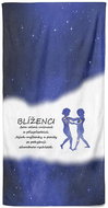 Impar Blíženci (22.5. - 21.6.) 70 × 140 cm modrá - Bath Towel