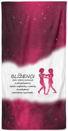Impar Blíženci (22.5. - 21.6.) 70 × 140 cm červená - Bath Towel