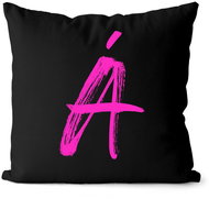 Impar letter A, colour of initials pink - Pillow