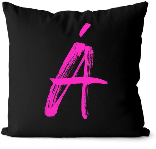 Impar letter A, colour of initials pink - Pillow - Main image