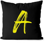 Impar letter A, initials yellow - Pillow