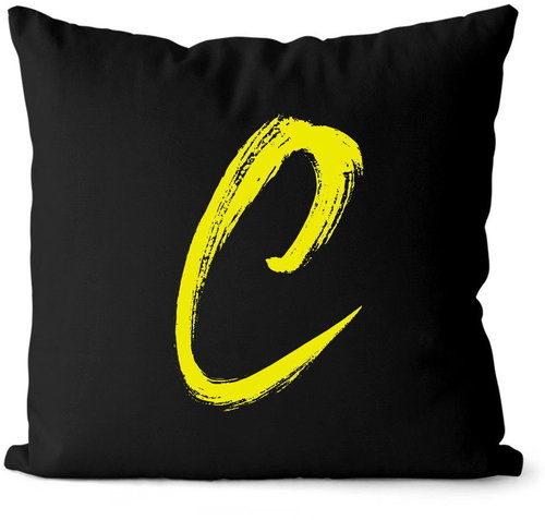 Impar letter C, initials yellow - Pillow - Main image