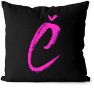Impar letter C, colour of initials pink - Pillow