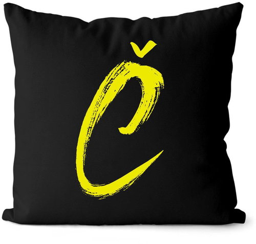 Impar letter C, initials yellow - Pillow - Main image