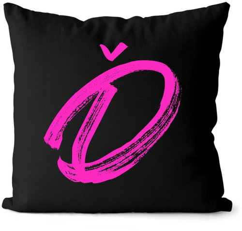 Impar letter D, colour of initials pink - Pillow - Main image