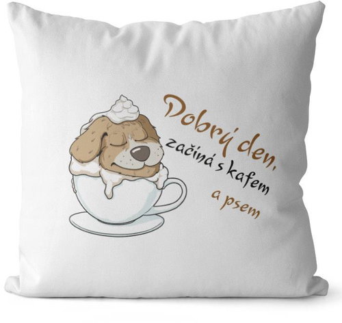 Impar Dobrý den začíná se psem - Pillow - Main image
