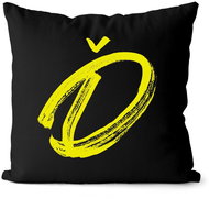 Impar letter D, initials yellow - Pillow