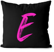 Impar letter E, colour initials pink - Pillow