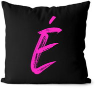 Impar letter E, colour of initials pink - Pillow