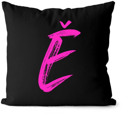 Impar letter E, colour initials pink - Pillow - Main image