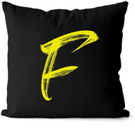 Impar letter F, initials yellow - Pillow