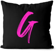 Impar letter G, colour initials pink - Pillow