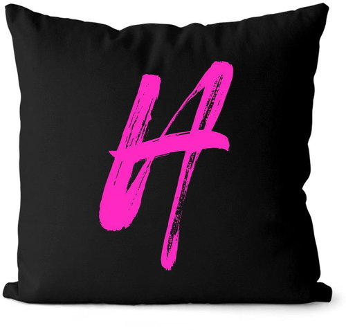 Impar letter H, colour initials pink - Pillow - Main image