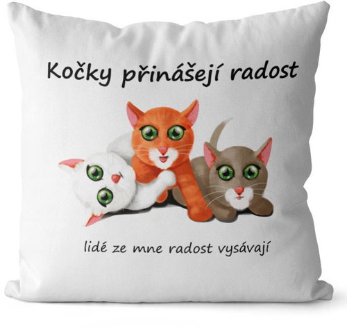 Impar Kočky přinášejí radost - Polštář - Hlavní obrázek