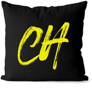 Impar letter CH, initials yellow - Pillow