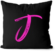 Impar letter J, colour initials pink - Pillow