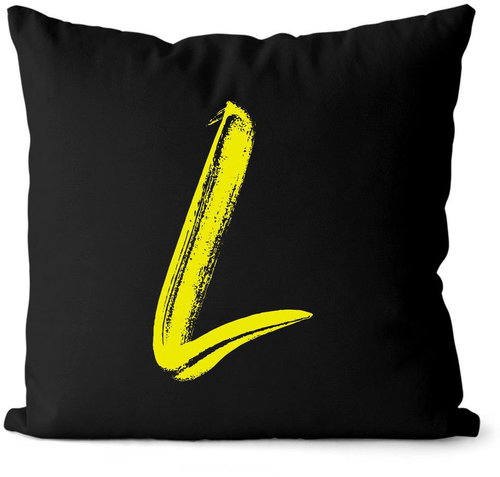 Impar letter L, initials yellow - Pillow - Main image