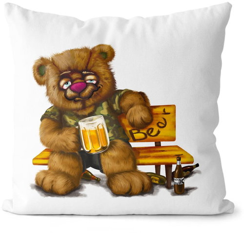 Impar Medvěd alkoholik - Polštář - Hlavní obrázek