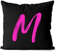Impar letter M, colour initials pink - Pillow