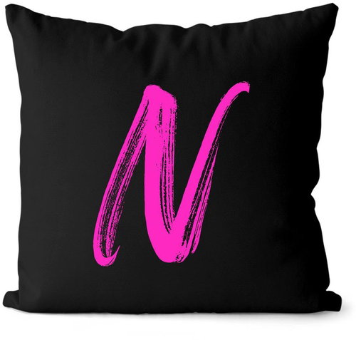 Impar letter N, colour initials pink - Pillow - Main image