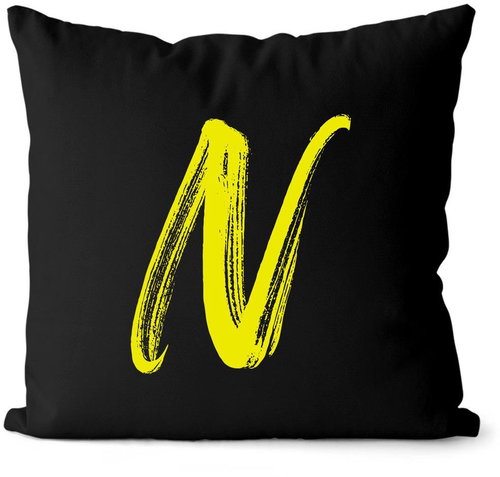 Impar letter N, initials yellow - Pillow - Main image