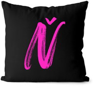 Impar letter H, initials yellow - Pillow