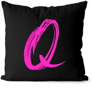Impar letter Q, colour initials pink - Pillow
