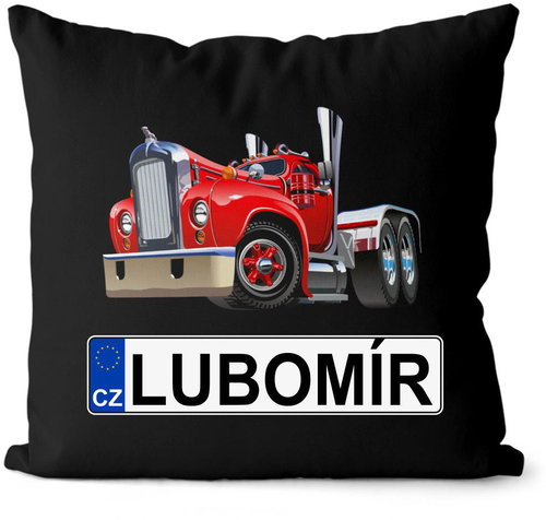 Impar SPZ se jménem, barevný kamion, Lubomír - Pillow - Main image