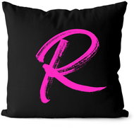 Impar letter R, colour initials pink - Pillow