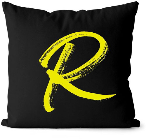 Impar letter R, initials yellow - Pillow - Main image