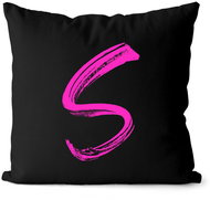 Impar letter S, colour initials pink - Pillow