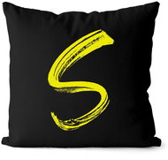Impar letter S, initials yellow - Pillow