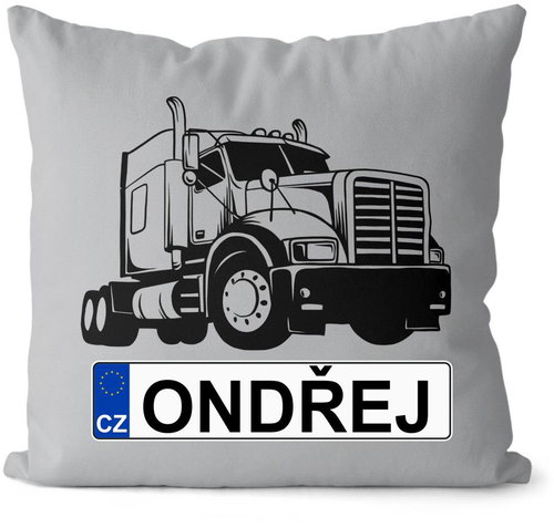Impar SPZ se jménem, černý kamion, Ondřej - Pillow - Main image