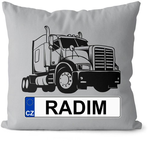 Impar SPZ se jménem, černý kamion, Radim - Pillow - Main image