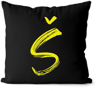 Impar letter Š, colour of initials yellow - Pillow